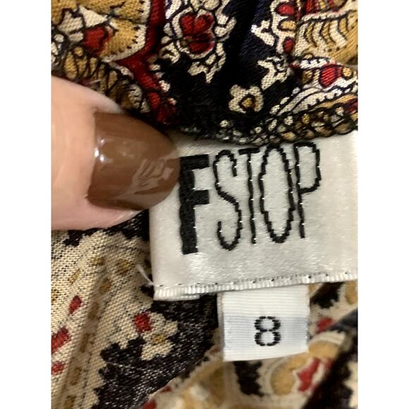 Vintage 80s pheasant/paisley maxi skirt/vest, art teacher, fall festival, folksy - Picture 7 of 8